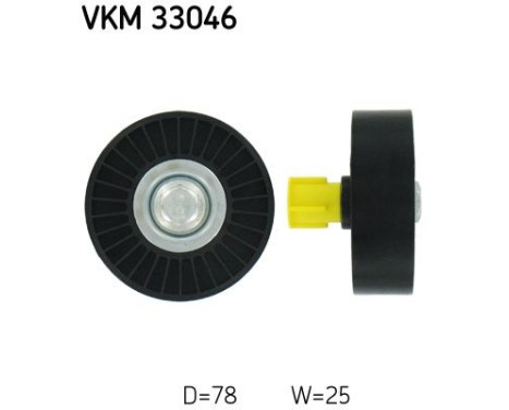 Deflection/Guide Pulley, v-ribbed belt VKM 33046 SKF