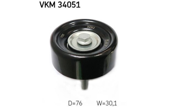 Deflection/Guide Pulley, v-ribbed belt VKM 34051 SKF
