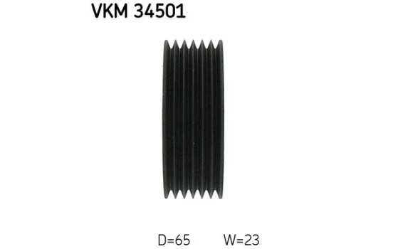 Deflection/Guide Pulley, v-ribbed belt VKM 34501 SKF, Image 3