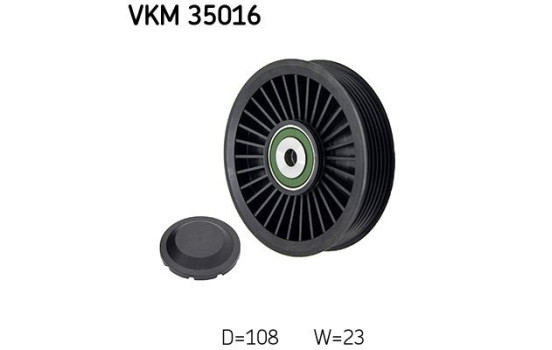 Deflection/Guide Pulley, v-ribbed belt VKM 35016 SKF, Image 2