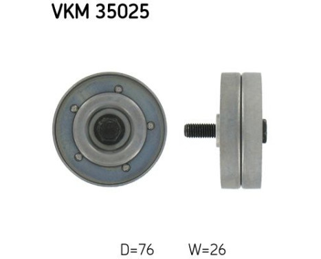 Deflection/Guide Pulley, v-ribbed belt VKM 35025 SKF