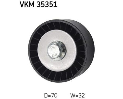 Deflection/Guide Pulley, v-ribbed belt VKM 35351 SKF