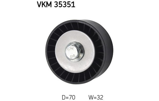 Deflection/Guide Pulley, v-ribbed belt VKM 35351 SKF