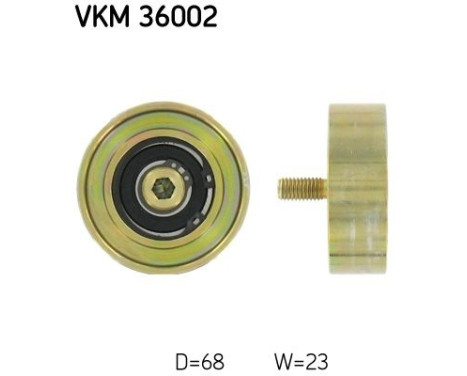 Deflection/Guide Pulley, v-ribbed belt VKM 36002 SKF