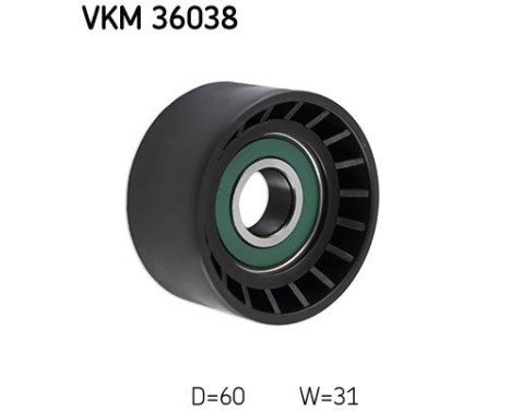 Deflection/Guide Pulley, v-ribbed belt VKM 36038 SKF