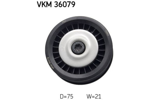 Deflection/Guide Pulley, v-ribbed belt VKM 36079 SKF, Image 2
