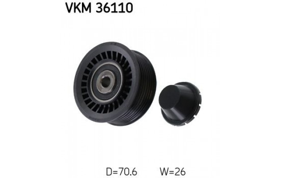 Deflection/Guide Pulley, v-ribbed belt VKM 36110 SKF