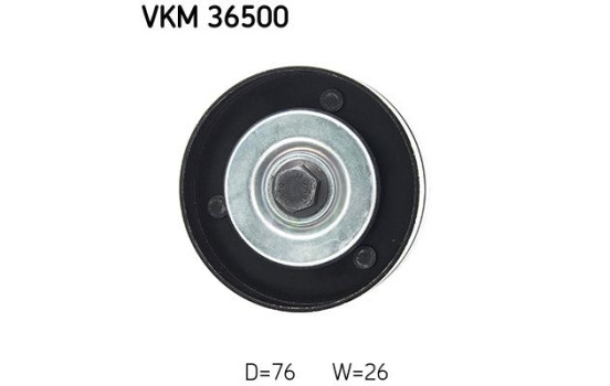 Deflection/Guide Pulley, v-ribbed belt VKM 36500 SKF, Image 2