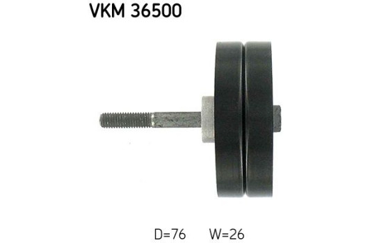 Deflection/Guide Pulley, v-ribbed belt VKM 36500 SKF, Image 3