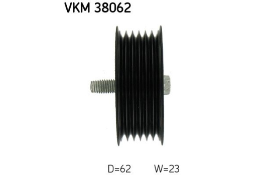 Deflection/Guide Pulley, v-ribbed belt VKM 38062 SKF