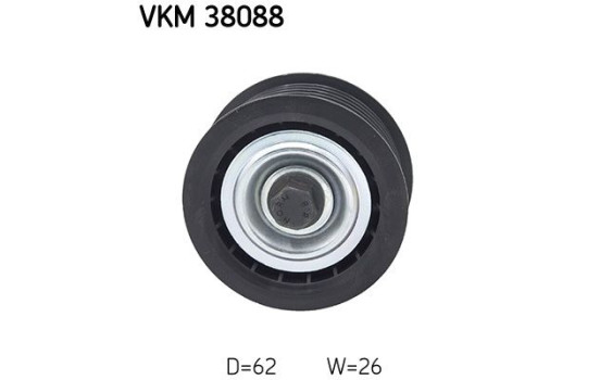 Deflection/Guide Pulley, v-ribbed belt VKM 38088 SKF, Image 2
