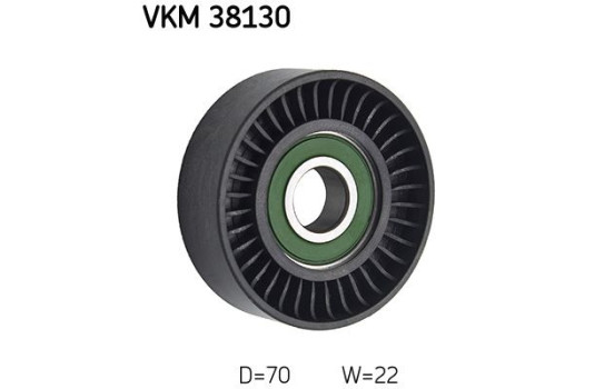 Deflection/Guide Pulley, v-ribbed belt VKM 38130 SKF, Image 2