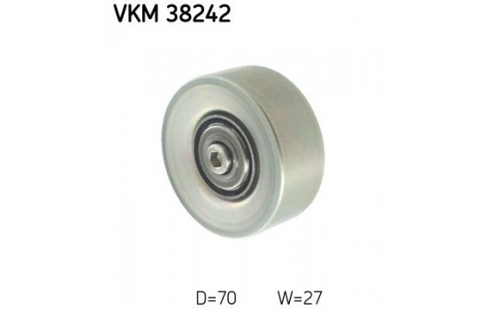 Deflection/Guide Pulley, v-ribbed belt VKM 38242 SKF