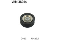 Deflection/Guide Pulley, v-ribbed belt VKM 38264 SKF