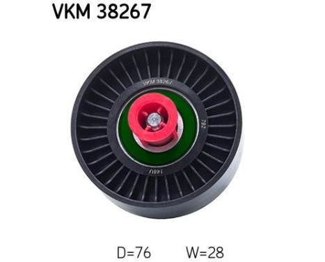 Deflection/Guide Pulley, v-ribbed belt VKM 38267 SKF