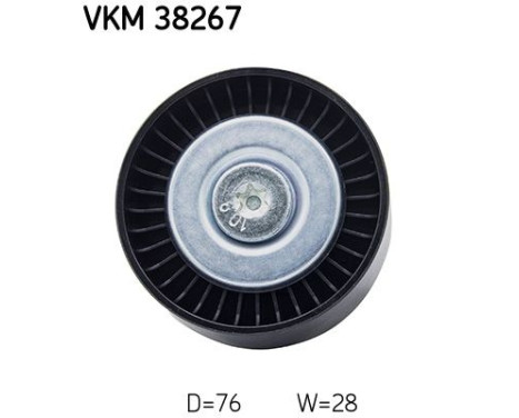 Deflection/Guide Pulley, v-ribbed belt VKM 38267 SKF, Image 2