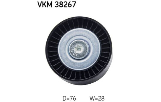 Deflection/Guide Pulley, v-ribbed belt VKM 38267 SKF, Image 2