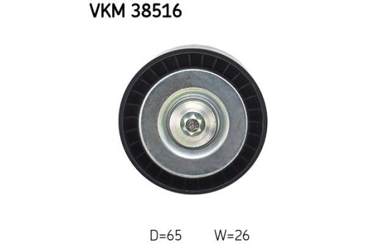Deflection/Guide Pulley, v-ribbed belt VKM 38516 SKF, Image 2