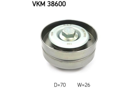 Deflection/Guide Pulley, v-ribbed belt VKM 38600 SKF