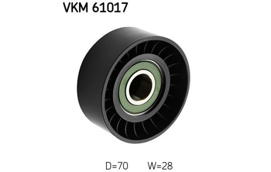 Deflection/Guide Pulley, v-ribbed belt VKM 61017 SKF