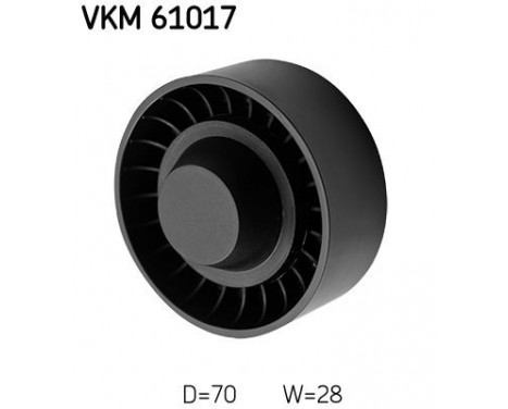 Deflection/Guide Pulley, v-ribbed belt VKM 61017 SKF, Image 2