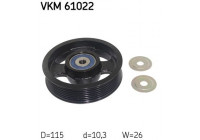 Deflection/Guide Pulley, v-ribbed belt VKM 61022 SKF