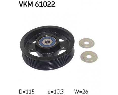 Deflection/Guide Pulley, v-ribbed belt VKM 61022 SKF