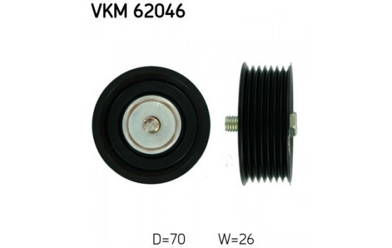 Deflection/Guide Pulley, v-ribbed belt VKM 62046 SKF