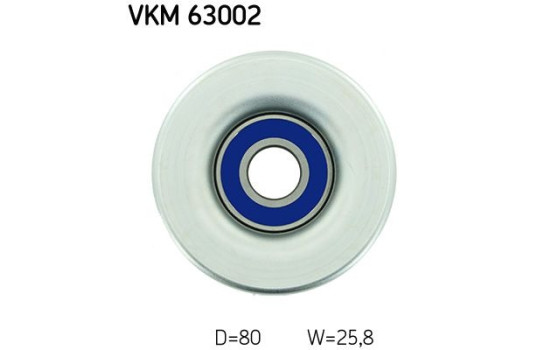 Deflection/Guide Pulley, v-ribbed belt VKM 63002 SKF, Image 2
