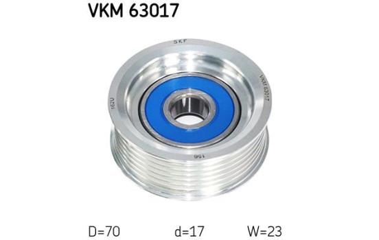 Deflection/Guide Pulley, v-ribbed belt VKM 63017 SKF