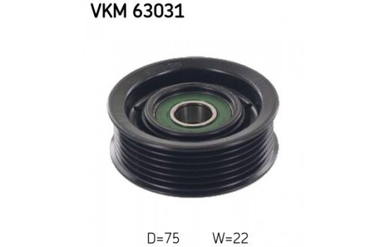 Deflection/Guide Pulley, v-ribbed belt VKM 63031 SKF