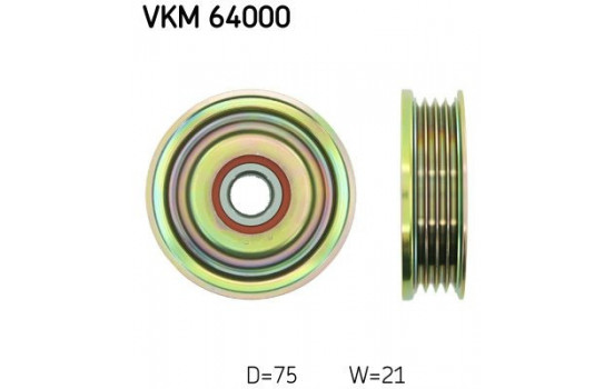 Deflection/Guide Pulley, v-ribbed belt VKM 64000 SKF