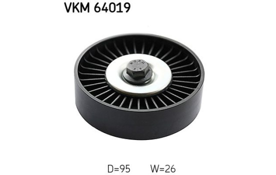 Deflection/Guide Pulley, v-ribbed belt VKM 64019 SKF, Image 2