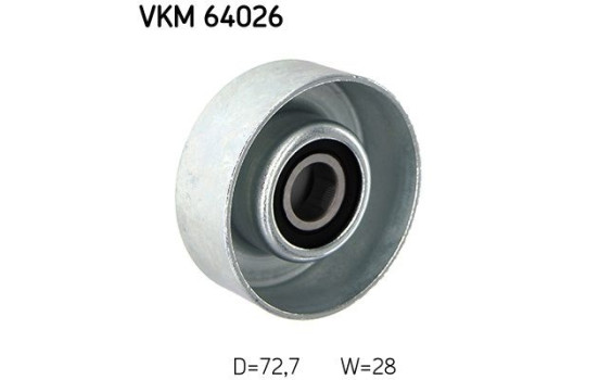 Deflection/Guide Pulley, v-ribbed belt VKM 64026 SKF, Image 2