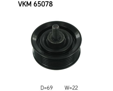 Deflection/Guide Pulley, v-ribbed belt VKM 65078 SKF