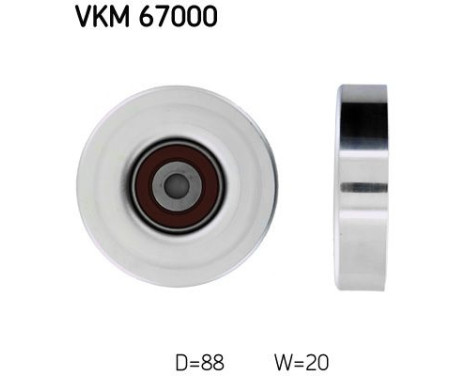 Deflection/Guide Pulley, v-ribbed belt VKM 67000 SKF