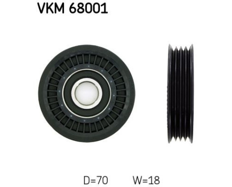 Deflection/Guide Pulley, v-ribbed belt VKM 68001 SKF