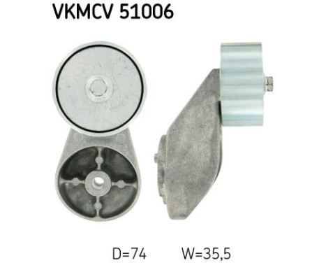 Deflection/Guide Pulley, v-ribbed belt VKMCV 51006 SKF