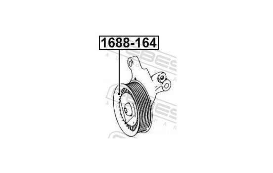 Deflection/Guide Pulley, v-ribbed belt, Image 3