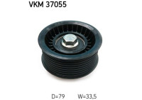 Guide roller/deflection roller, Poly V-belt VKM 37055 SKF