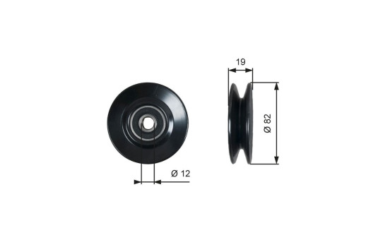 Guide roller/deflection roller, V-belt T36606 Gates