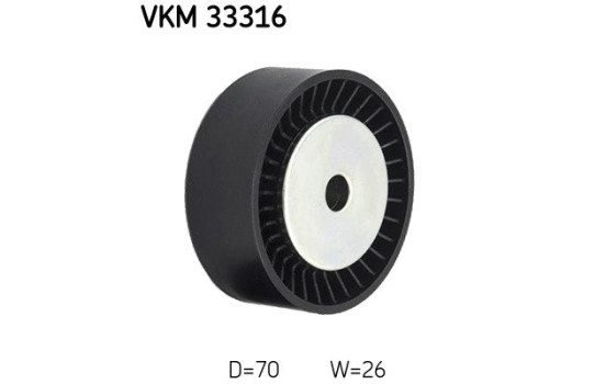 Guide roller/deflection roller, V-ribbed belt VKM 33316 SKF, Image 2