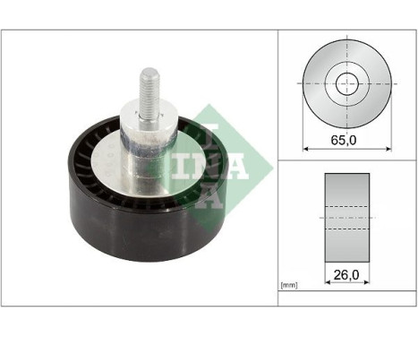 Guide roller/reversing roller, Poly V-belt 532 0908 10 Ina