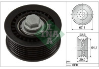 Guide roller/reversing roller, Poly V-belt 532107610 Ina