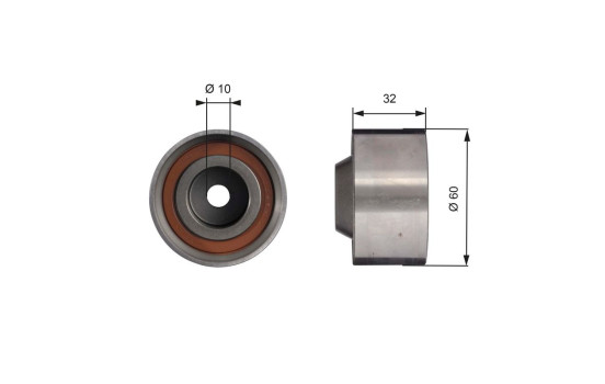 Guide roller, timing belt T42017 Gates