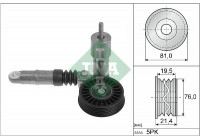 Tensioner Lever, v-ribbed belt 534001410 Ina