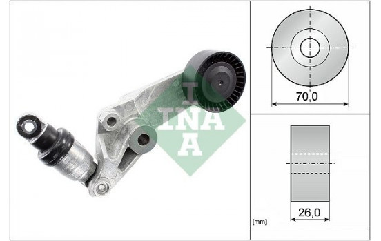 Tensioner Lever, v-ribbed belt 534001610 Ina