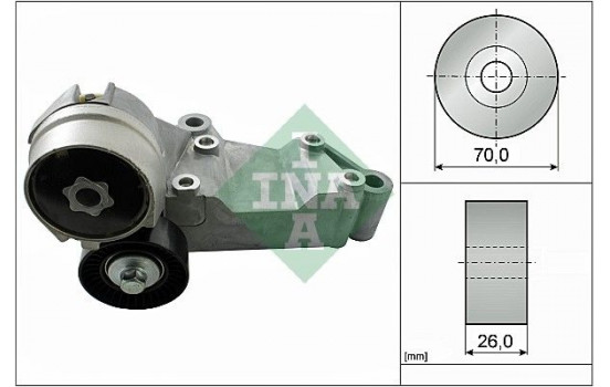 Tensioner Lever, v-ribbed belt 534014610 Ina