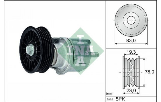 Tensioner Lever, v-ribbed belt 534018510 Ina