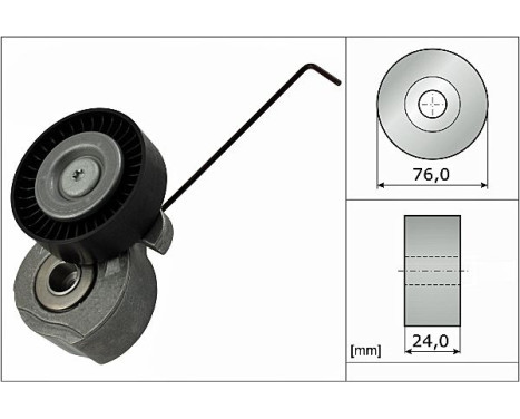 Tensioner Lever, v-ribbed belt 534032410 Ina, Image 2